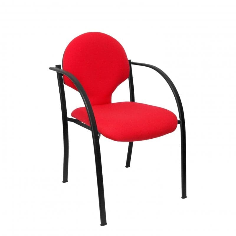 Piqueras y Crespo Hellin Pack 2 Sillas Chasis Negro Aran Rojo