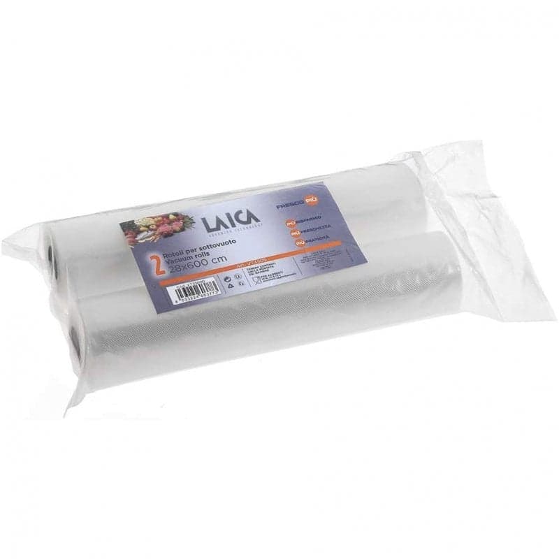 Laica VT3509 Pack 2 Rollos Envasado al Vacío 28x600cm