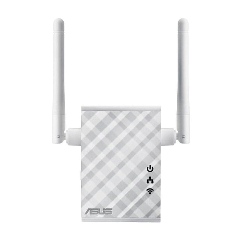 Repetidor Wi-Fi ASUS RP-N12 N300 2.4GHz 2 Antenas Externas MIMO WPA2 WPS LAN