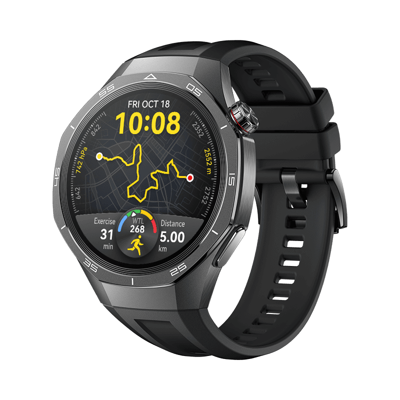 HUAWEI WATCH GT 5 Pro 46mm con Correa Negra Fluoroelastómero
