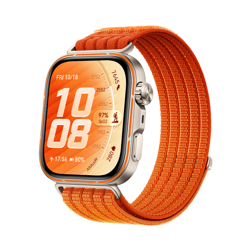 HUAWEI WATCH FIT 5 Pro Naranja Nylon/Pantalla FullView/Cristal de Zafiro/Mini-Workout
