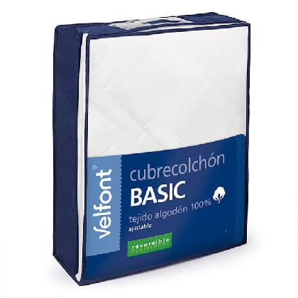 Cubrecolchón - Basic Reversible Blanco 150x190 cm