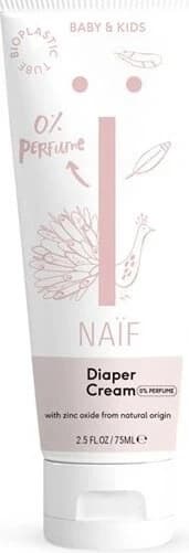 NAÏF Crema para la dermatitis del pañal en bebés y niños sin perfume 1×75 ml, crema para la dermatitis del pañal