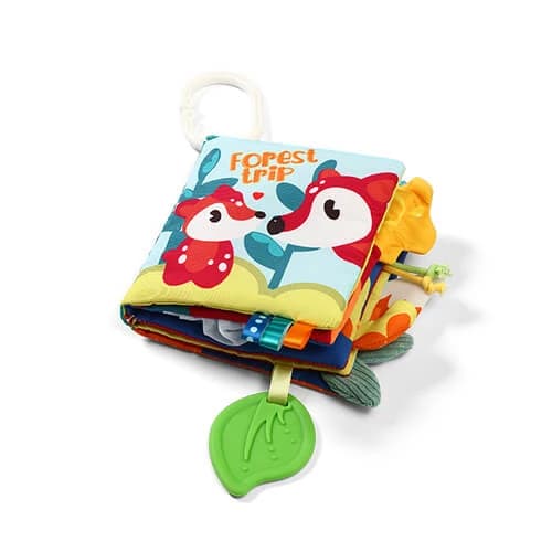 Libro sensorial y educativo, 0 meses+, Bosque, Babyono
