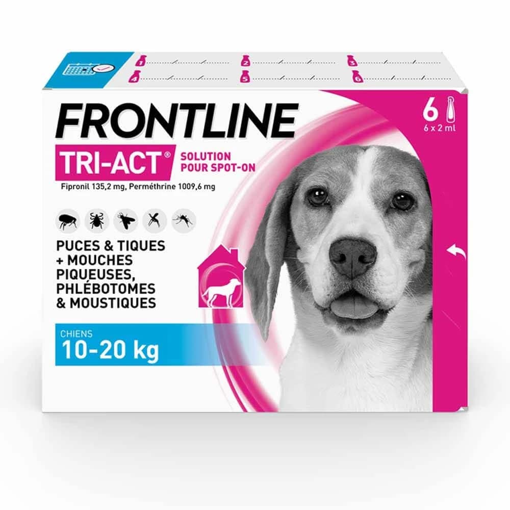 Frontline Tri-act Spot-on Perro 10-20kg 6 pipetas 1 ml
