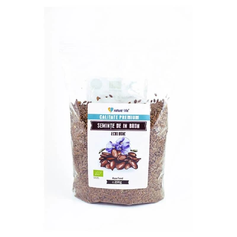 Semillas de lino marrón ecológicas, 250 gr, Nature4Life