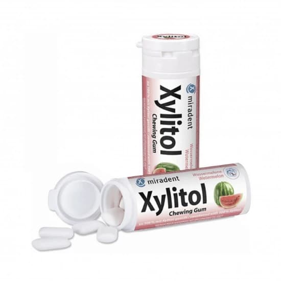Chicle de sandía sin azúcar con xilitol, 30 g, Hager