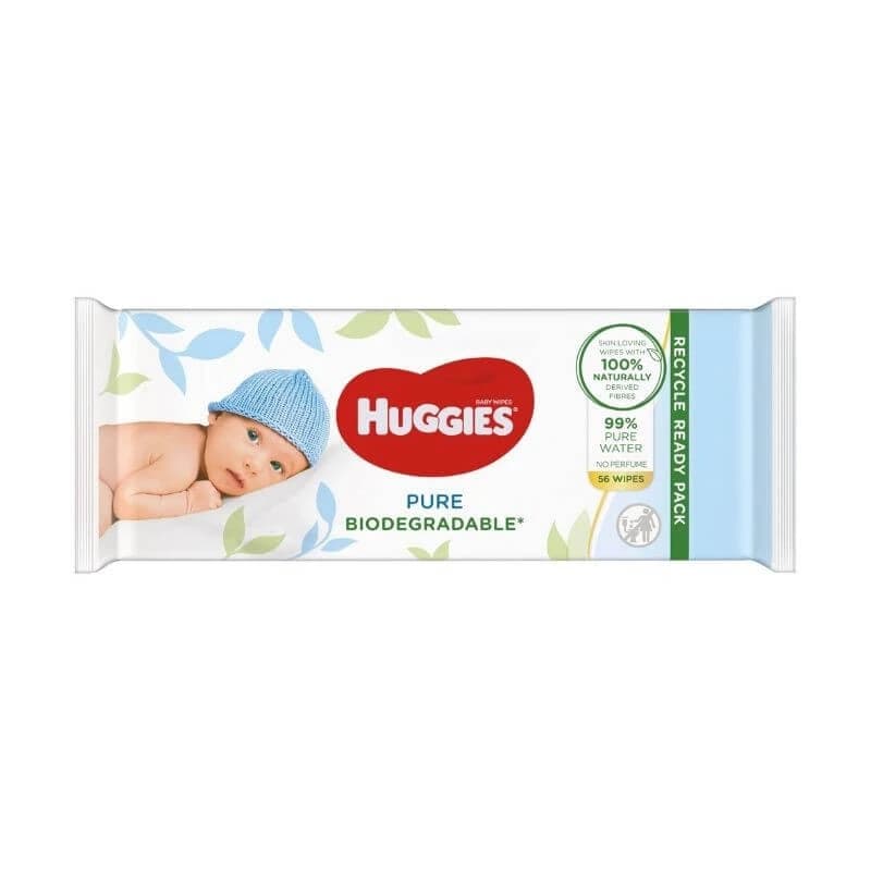 Servilletas biodegradables Huggies Pure 56 unidades