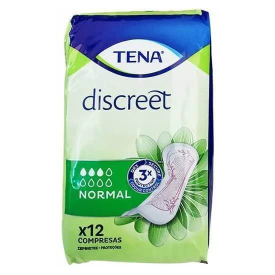 TENA Discreet Normal Acné Toallas Sanitarias 12 uds