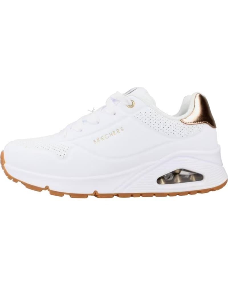 SKECHERS UNO GEN1 SHIMMER AWAY MUJER BLANCO-BRONCE BLANCO