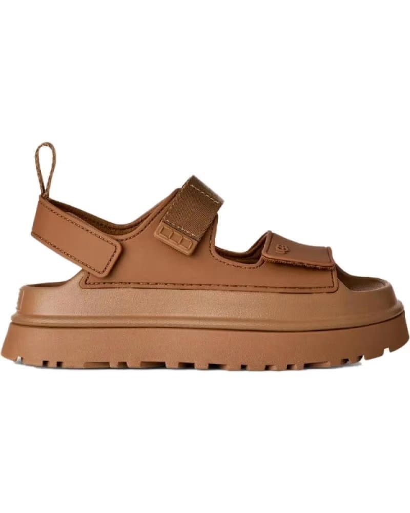 UGG SANDALIAS GOLDENGLOW CON PLATAFORMA Y CIERRE AJUSTABLE, MODELO 312-917855, COLOR BISON BROWN MARRóN