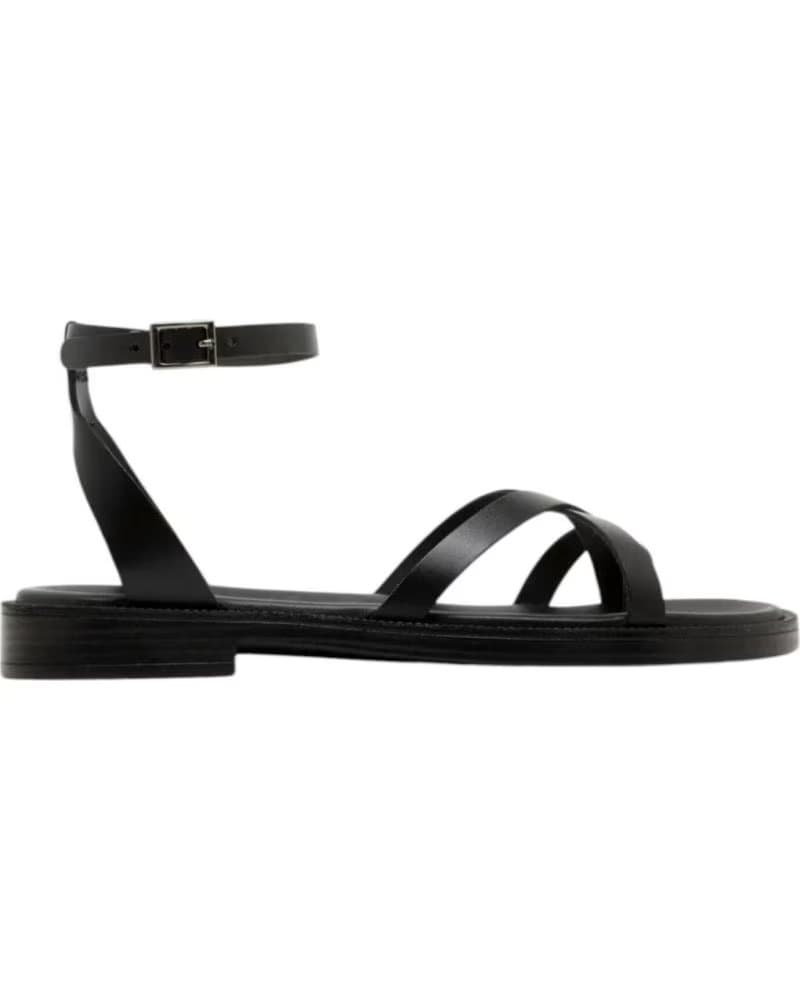 SANDALIAS PLANAS PORRONET 32300 CON CIERRE DE HEBILLA NEGRO