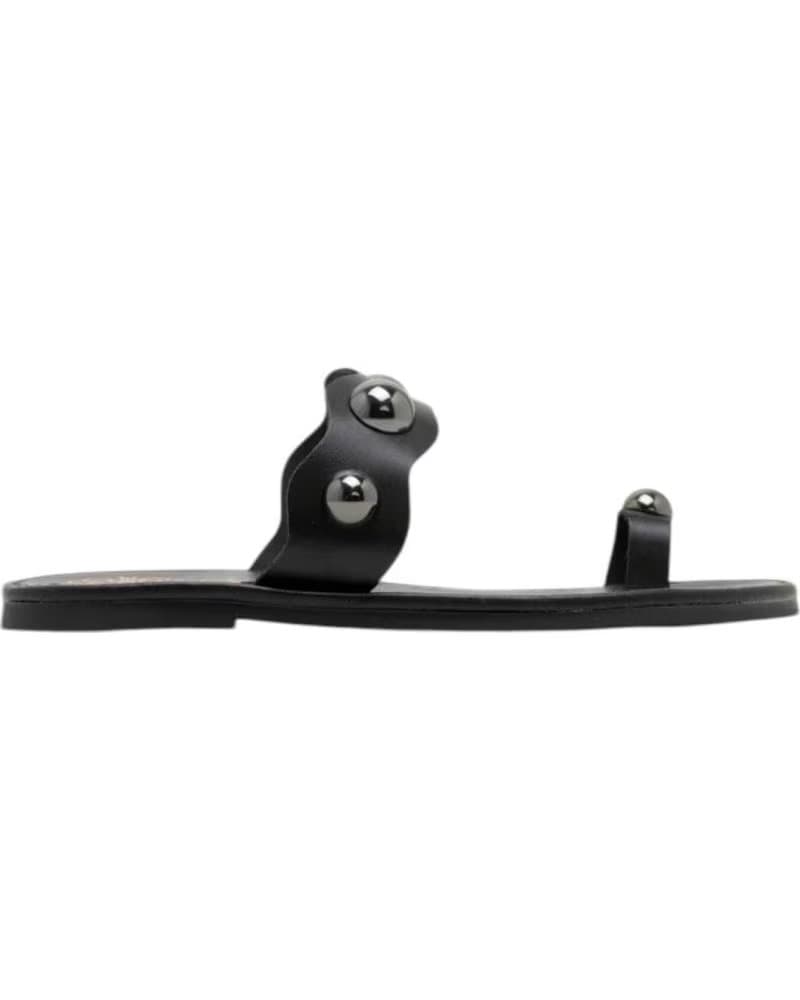 PORRONET SANDALIAS PLANAS CON TACHUELAS MODELO 3214 NEGRO