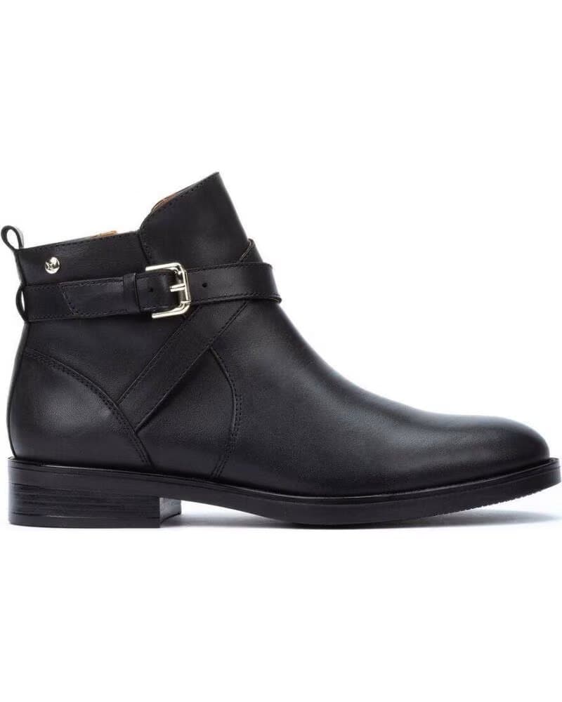 BOTINES PLANOS PIKOLINOS PUERTOLLANO W3C-8869 DE PIEL NEGRO BLACK