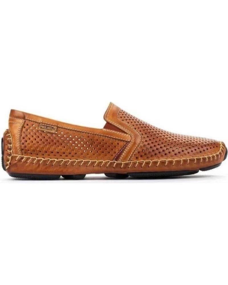 Zapatos de Hombre PIKOLINOS MOCASINES PIEL MICROPERFORADA BRANDY