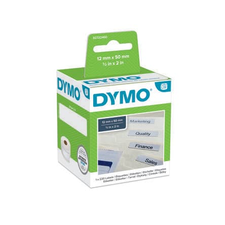 Dymo Blanco Negro Rollo de etiquetas 50 mm 50 mm 220 Por rollo