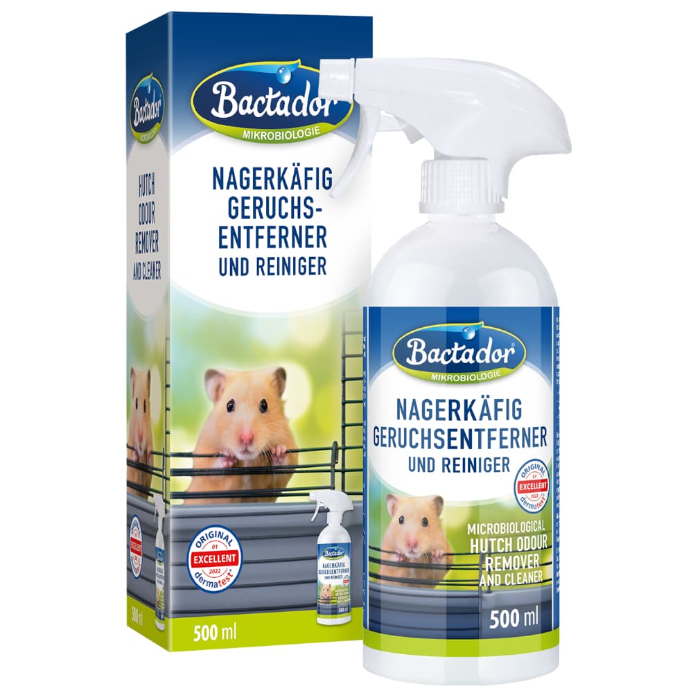 Bactador limpiador y quitaolores para jaulas de roedores - 2 x 500 ml - Pack Ahorro