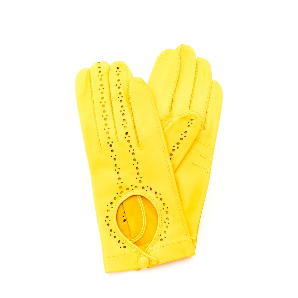 Classic driving gloves, bright yellow 8