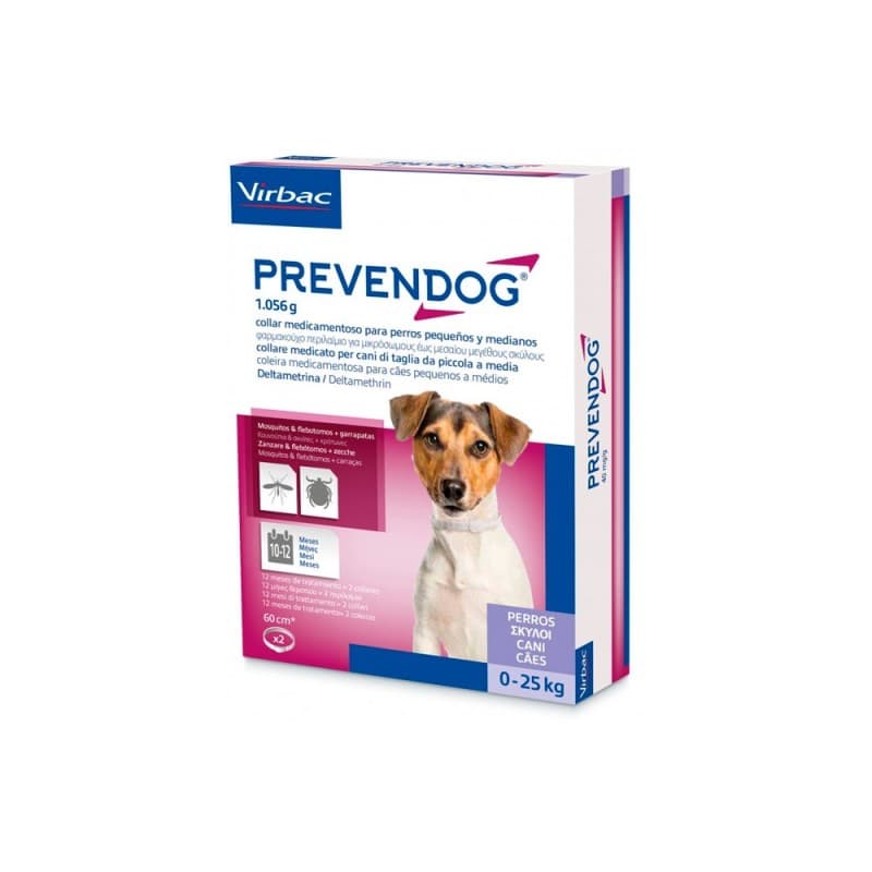 Prevendog 1,056 G Collar Medicamentoso Para Perros Pequeños Y Medianos 60 Cm 1 Ud