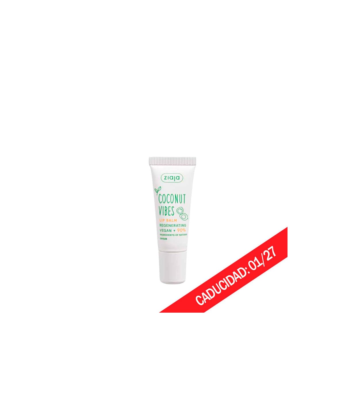 COCONUT & ORANGE VIBES Bálsamo labial regenerador con notas de Coco