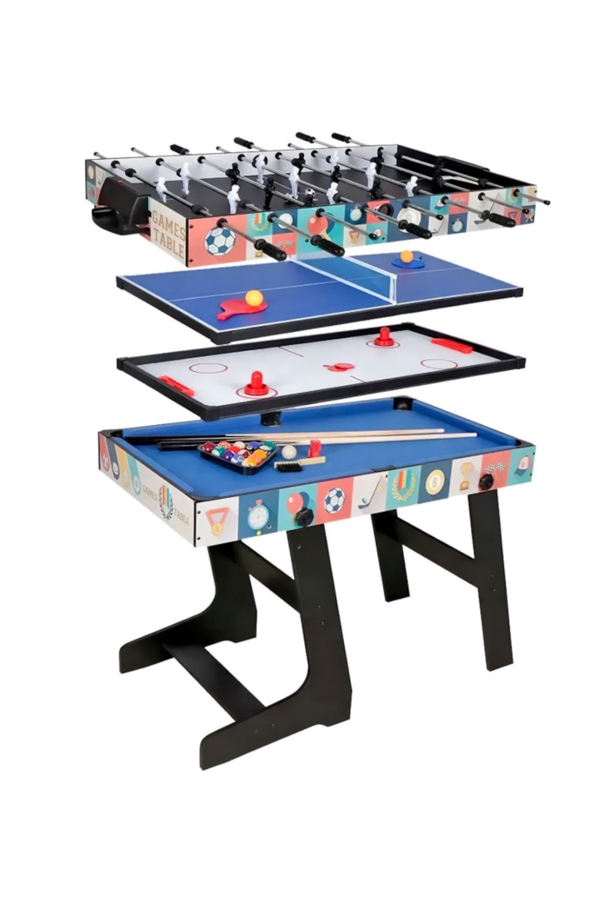 Mesa Multijuegos Plegable Moxen Quadplay - Mesa De Juegos 4 En 1 MKP