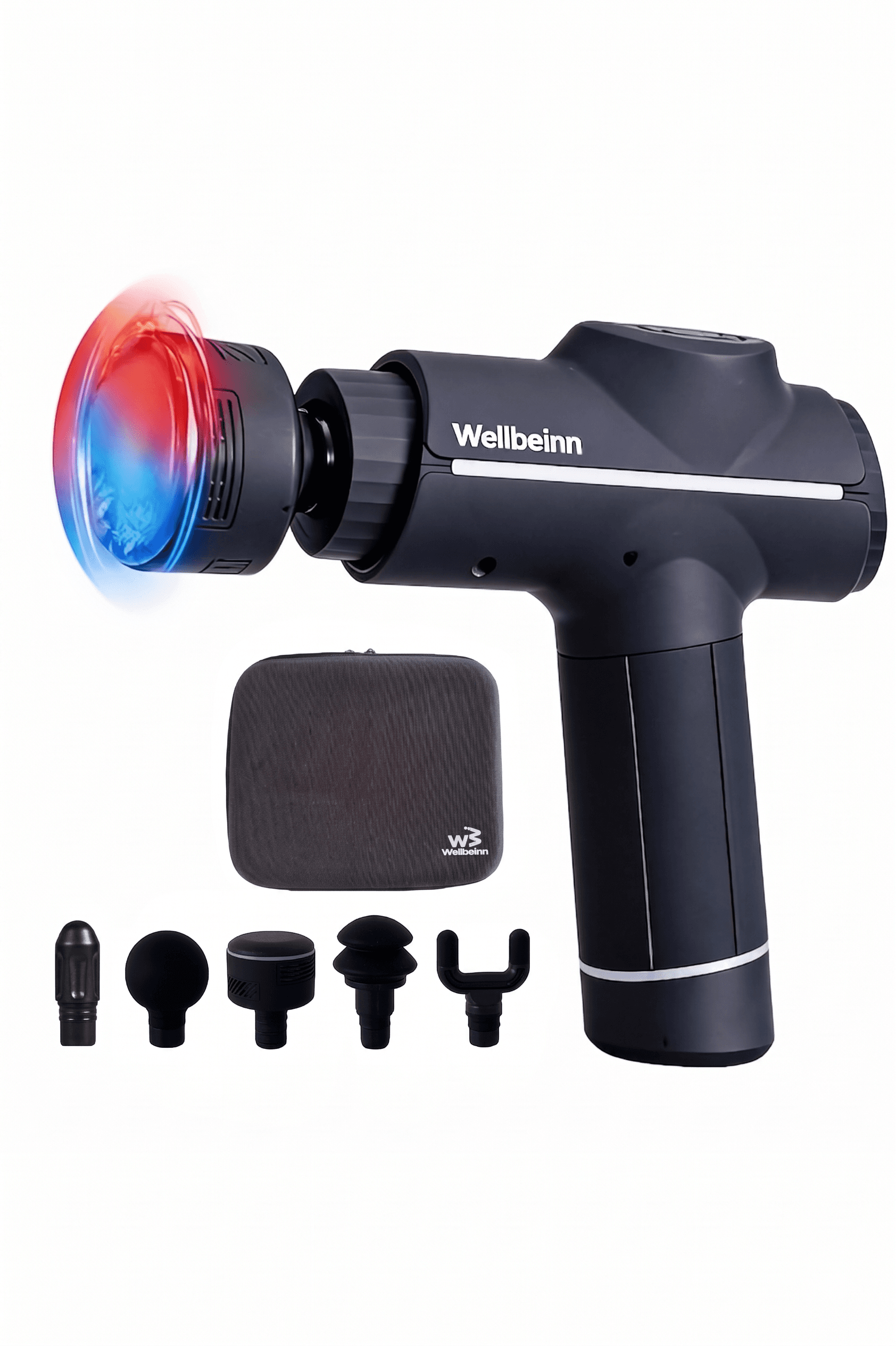 Pistola Masaje Wellbeinn Be In 02 - 5 cabezas diferentes MKP