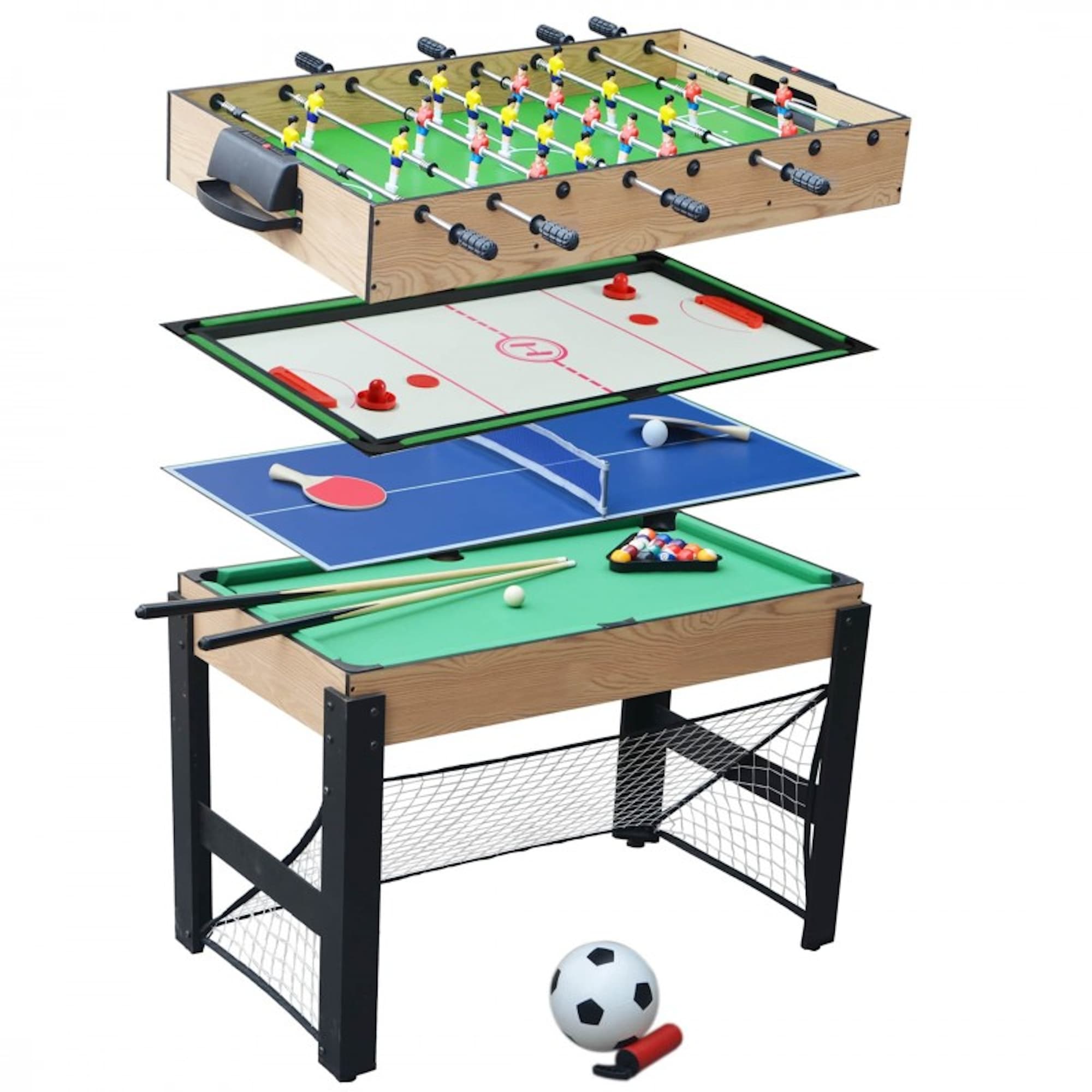 Mesa Multijuegos Moxen Pentaforce - 122 X 62 X 82 Cm - Mesa Multijuegos Con Un Total De 5 MKP