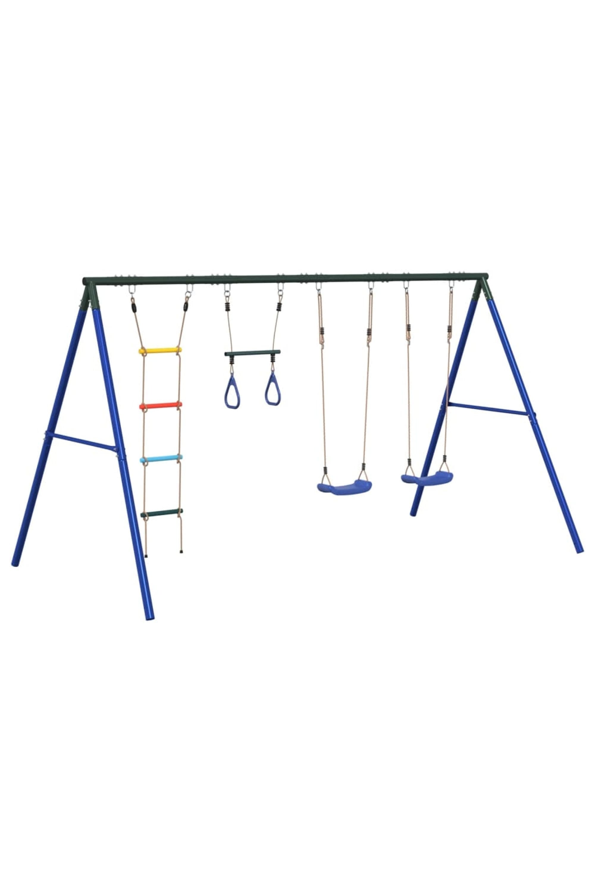 Trapecio Y Escalera Vidaxl Con Dos Columpios - Juego De Columpios De Exterior MKP