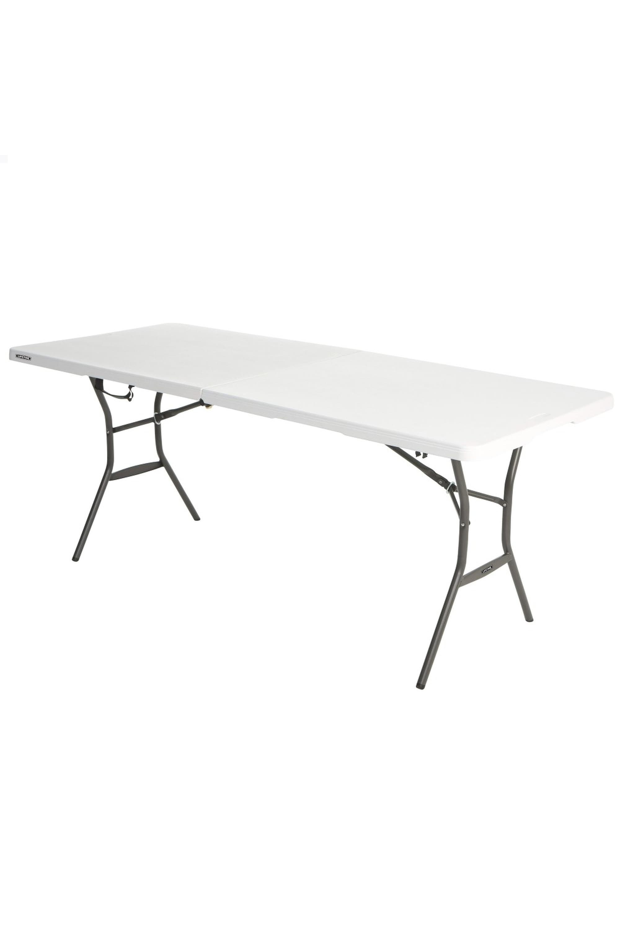 Mesa Rectangular Plegable Blanco Efecto Granito Lifetime 184 X 76 X 73,5 CM MKP