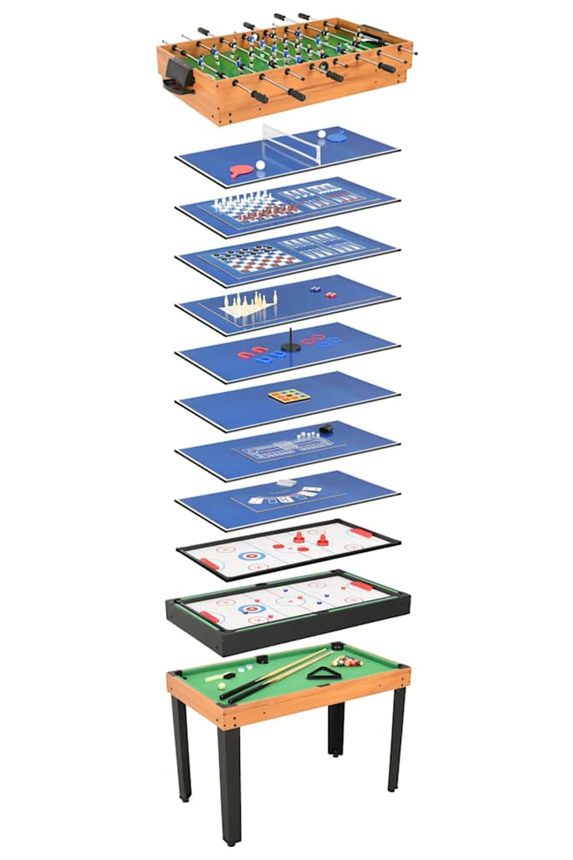 Vidaxl Mesa Multijuegos 15 En 1 - Mesa De Juegos MKP
