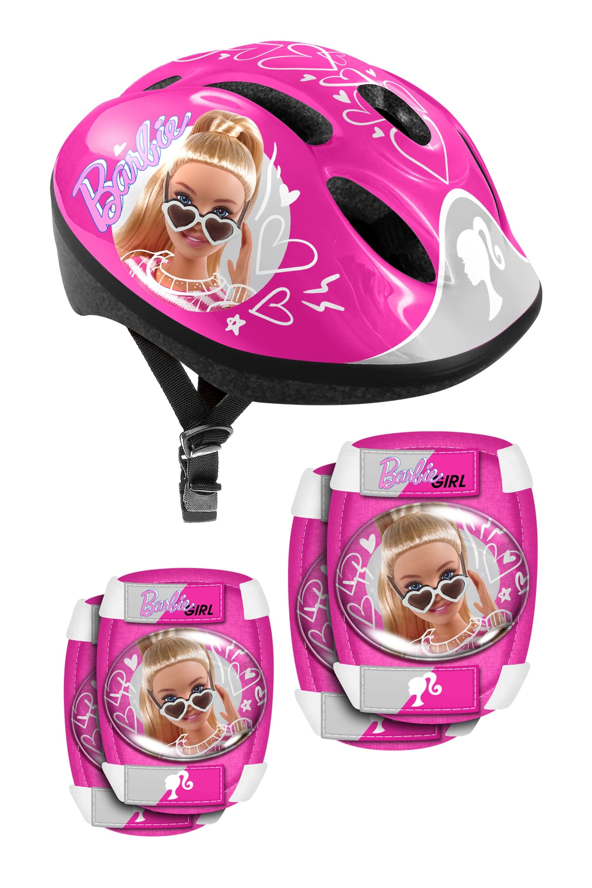 Casco Rodilleras Y Coderas Barbie Stamp MKP