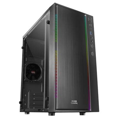 Caja Pc Mars Gaming Mcm Microatx Ventana Lateral Ventilador 8cm Argb
