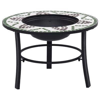 Brasero De Mosaico Cerámica Vidaxl Verde 68 Cm