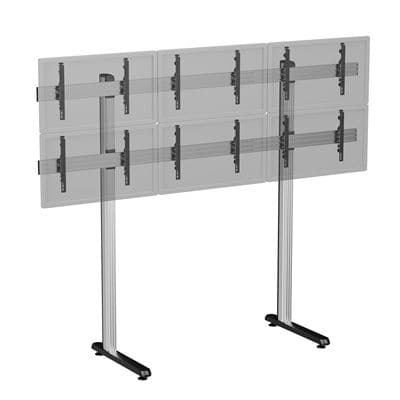 Soporte De Suelo Kimex 031-2602k1 - Para 6 Pantallas 50''-55'' - Altura 240cm