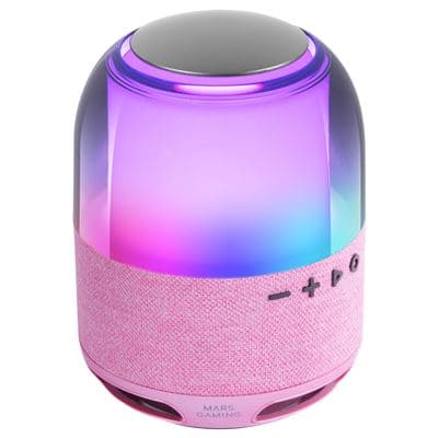 Altavoz Portátil Bluetooth 15w Mars Gaming Ms-flow, Iluminación Orbilight Rgb 360°, Driver Deepbass 57mm, Bluetooth 5.3 Y Microsd, Rosa