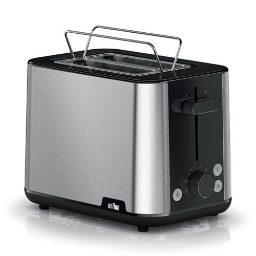 Tostador Braun Pureshine Ht151bk, Elevador De Pan, 8 Ajustes, Sin Bpa , 900w, Negro
