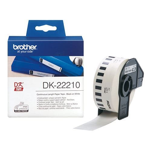 Cinta Continua De Papel Térmico (blanca) 29mm X 30.48m Dk-22210