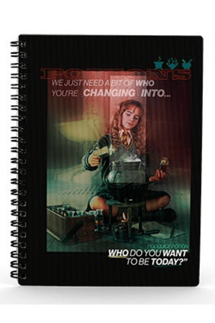 Libreta Efecto 3D Hermione Pociones Harry Potter