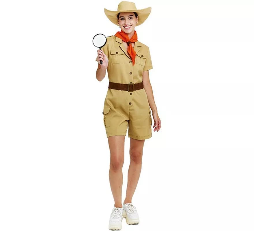 Disfraz de Exploradora clásica con cinturón para mujer
