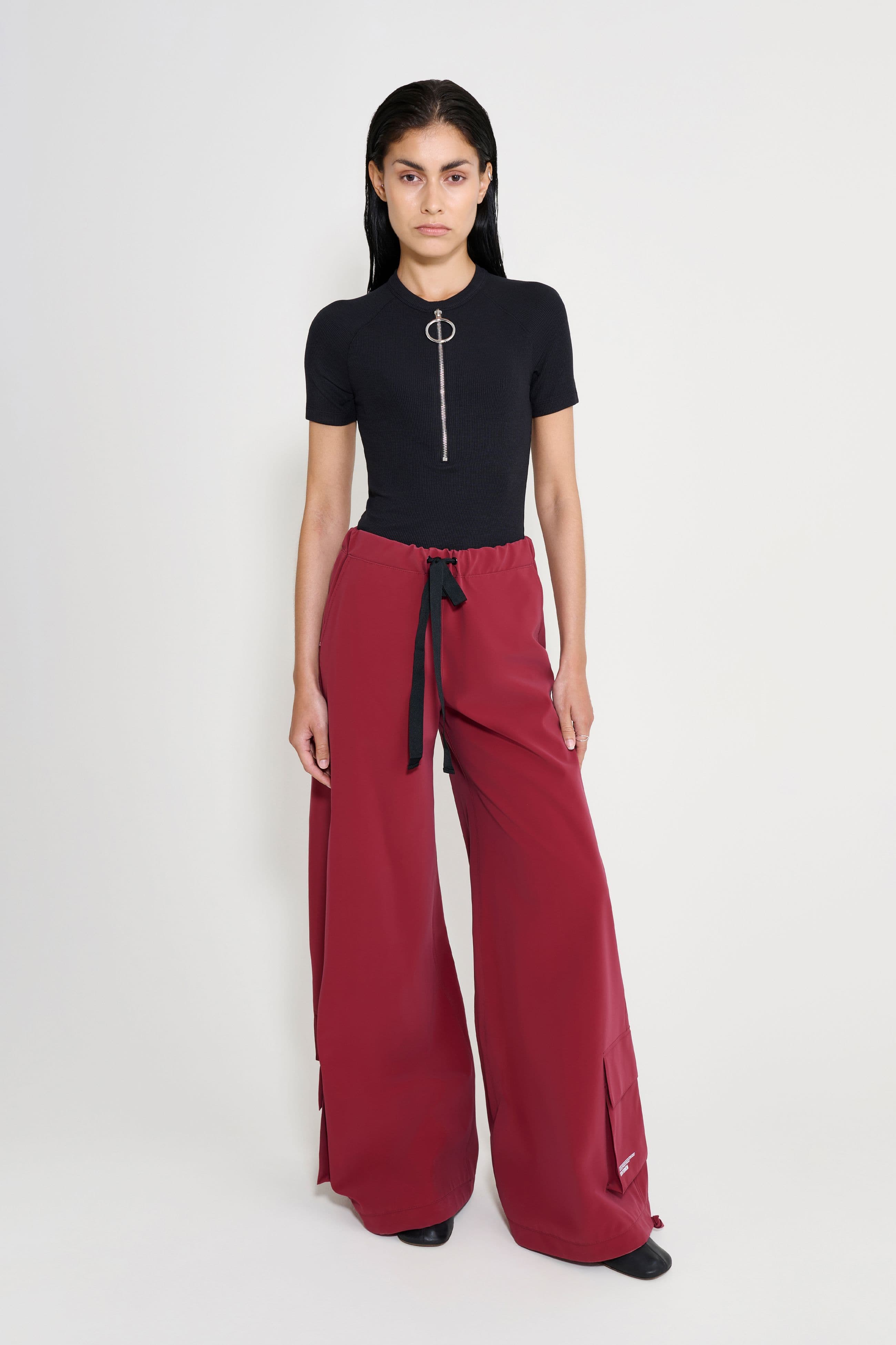 Karla Pocket Trousers Burgundy