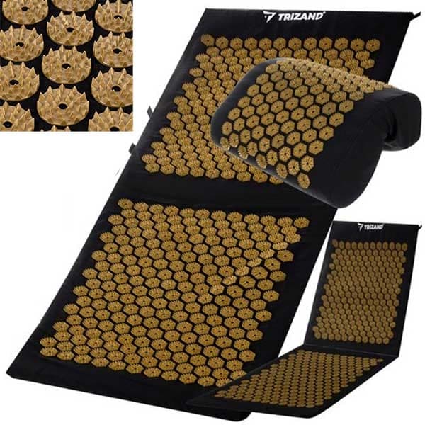 ALFOMBRA DE ACUPRESIÓN + ALMOHADA + 2 BOLAS DE MASAJE Y ESTUCHE
