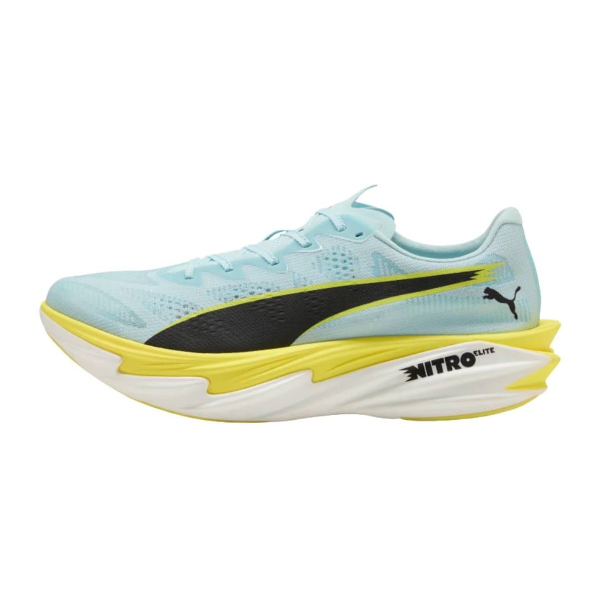 Puma Deviate NITRO Elite 4 Shoes Blue Yellow SS26, Size 41 - EUR