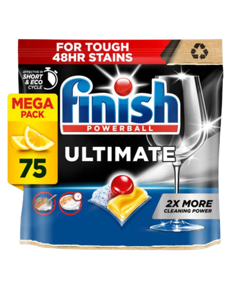 Finish Ultimate Deep Clean & Shine Dishwasher Tablets Lemon (Pack 75) 75 stk.