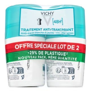 Vichy 48H Anti-Traspirant antitranspirante No White Marks & Yellow Stains Roll-On 2 x 50 ml