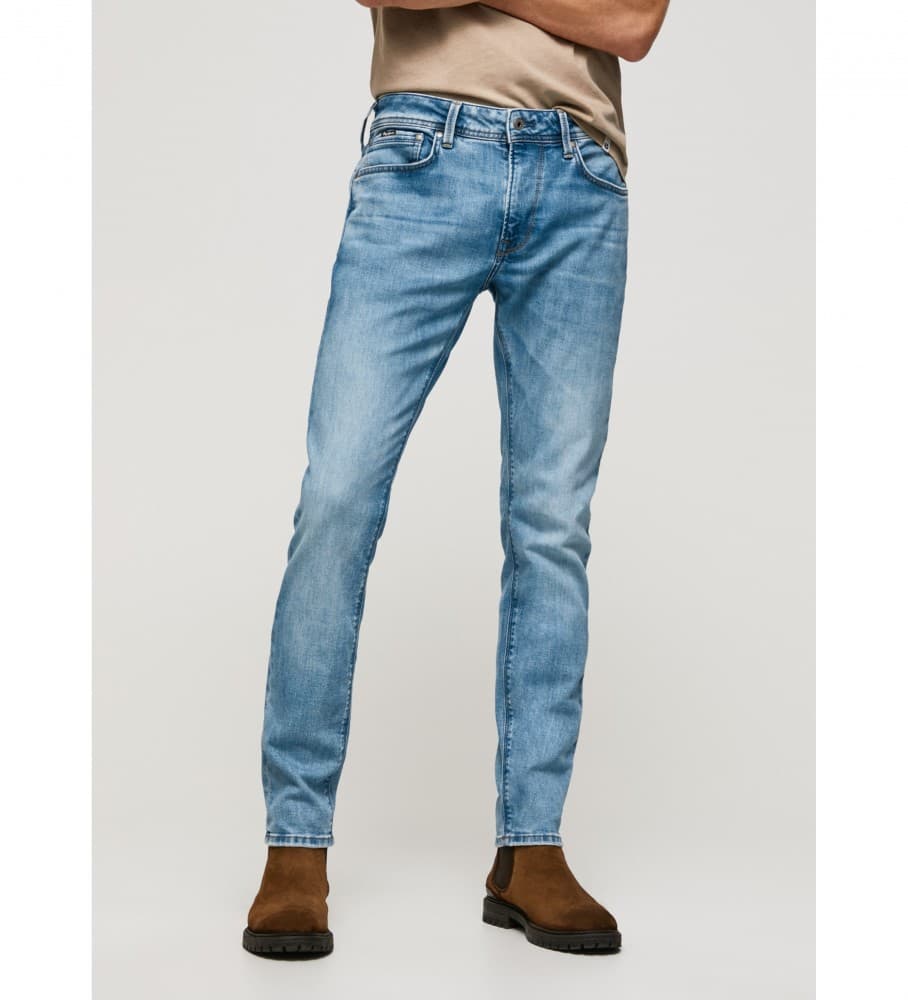 Pepe Jeans para hombre. PM206326VX5 Jean Stanley Regular azul (38/32), Casual, Algodón, Denim