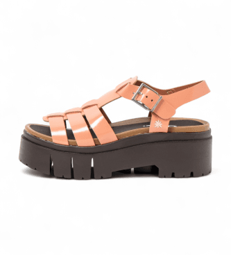 Art para mujer. 1204211AX003_ESP Sandalias de Piel 2042 Leeds coral (42), 5 a 8cm, Hebilla, Casual