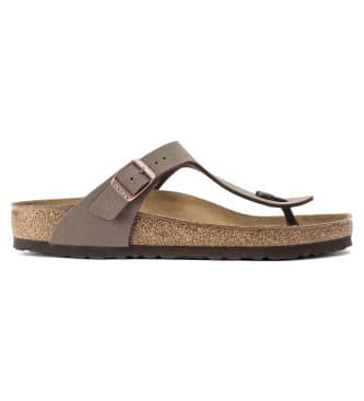 Birkenstock para mujer. 43751 Sandalias Gizeh Birko-Flor taupe (42), Plano, Ninguno, Casual