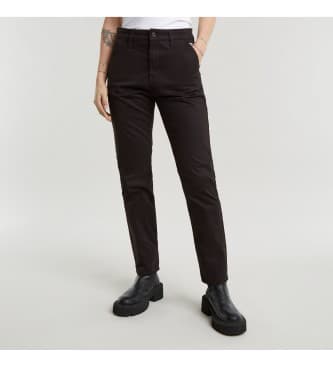 G-Star para mujer. D25261-D715-6484 Pantalón Slim Chino negro (24/32), Casual, Algodón
