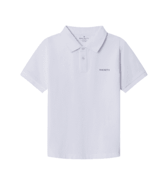 Hackett London para niño. HK5600026 Polo Swim Trim Island blanco (2 años = 92 cm), Casual, Algodón, Manga corta, moda infantil