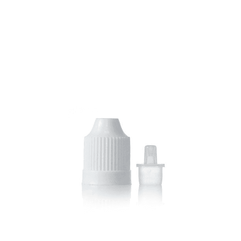 Tapón blanco con gotero para botella plástico 10 ml